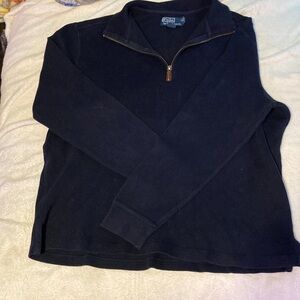 Polo Men's Dark Blue Zip-Up Sweater